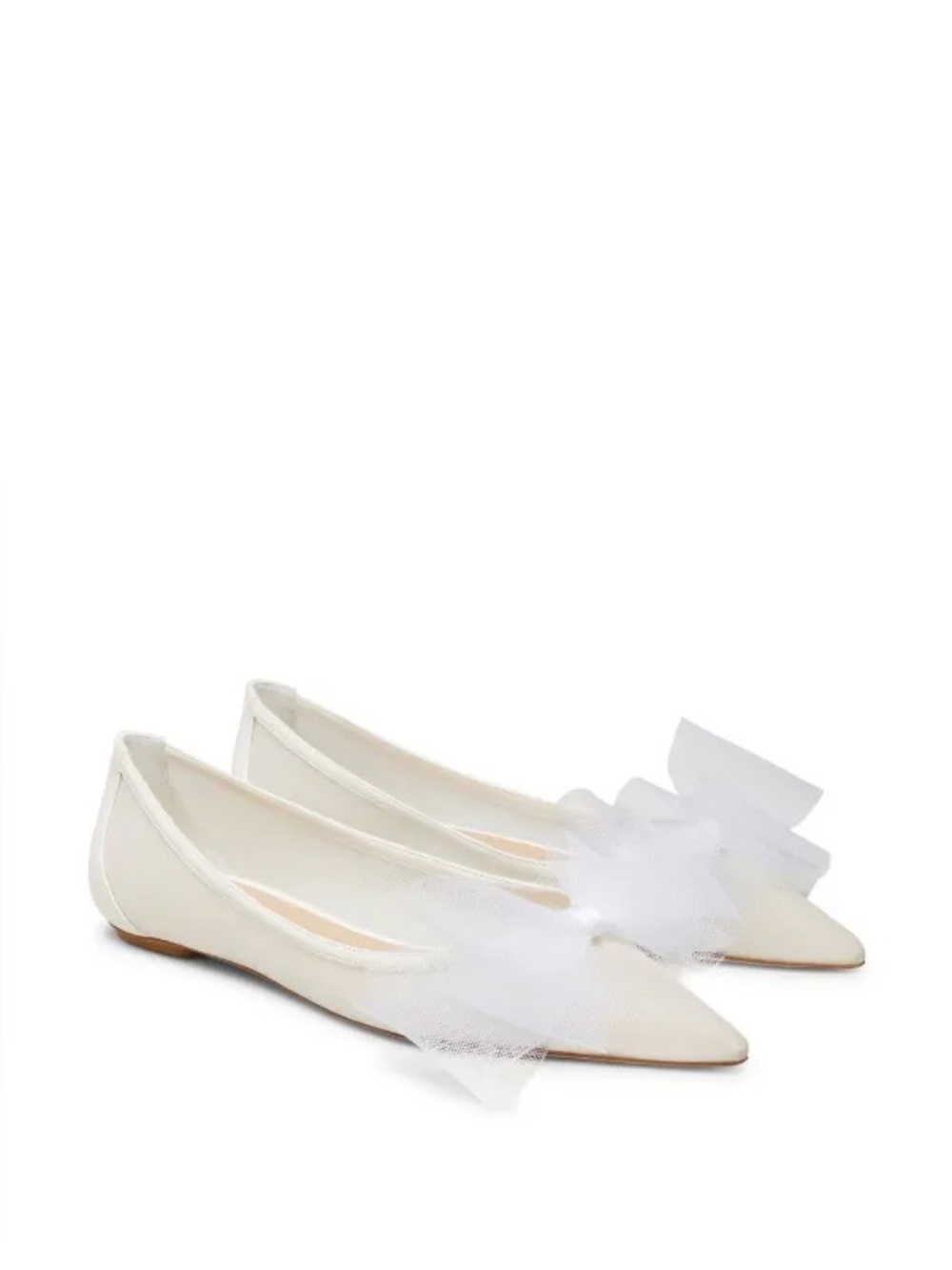 Stuart Weitzman Blushing Bow Ballerina Shoes